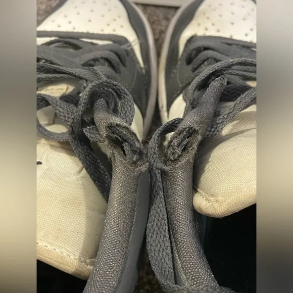 Nike Air Jordan 1 Low Shoes 'Dark Gray' Sail White DC0774-102 Womens Size 7.5 - Picture 5 of 7